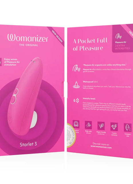 WOMANIZER - STARLET 3 KLITORALSTIMULATOR ROSA - Druckwellen saugende Vibratoren