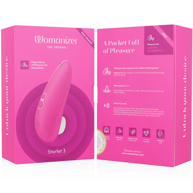 WOMANIZER - STARLET 3 KLITORALSTIMULATOR ROSA - Druckwellen saugende Vibratoren