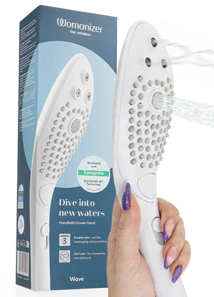 WOMANIZER - WAVE KLITORALSTIMULIERENDER DUSCHKOPF WEISS