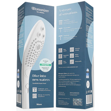 WOMANIZER - WAVE KLITORALSTIMULIERENDER DUSCHKOPF WEISS