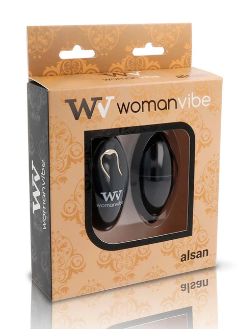 WOMANVIBE - ALSAN EGG FERNBEDIENUNG SCHWARZ SILIKON SCHWARZ - Mit Fernbedienung
