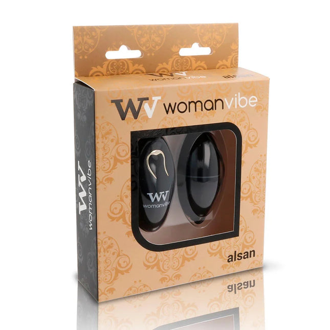 WOMANVIBE - ALSAN EGG FERNBEDIENUNG SCHWARZ SILIKON SCHWARZ - Mit Fernbedienung