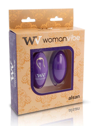WOMANVIBE - ALSAN EGG REMOTE CONTROL SCHWARZES SILIKON LILA - Mit Fernbedienung