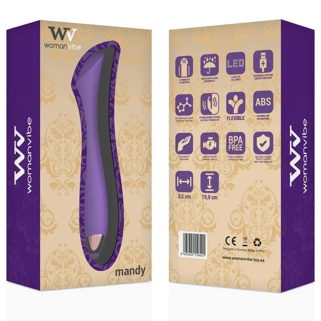WOMANVIBE - MANDY ’K’ PUNKT SILIKON VIBRATOR - G-Punkt-Vibrator