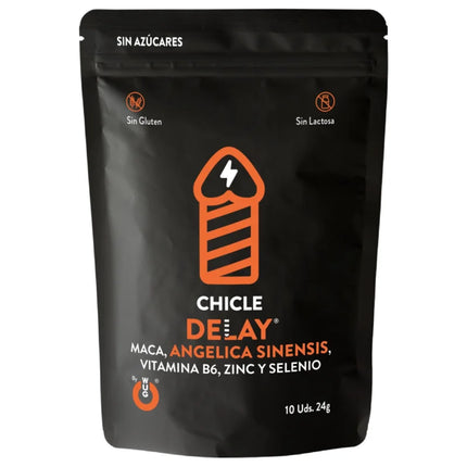 Schwarze pouch von wug delay funktioneller kaugummi mit zinc selenium vitamin b6 und angelica sinensis für normalen testosteronspiegel
