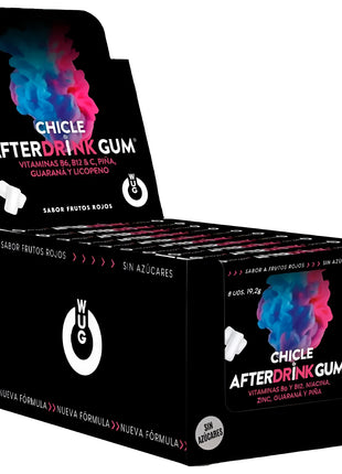 WUG GUM - AFTER DRINK KATER NACH DEM ALKOHOLKONSUM | DISPLAY 12 X 8 EINHEITEN