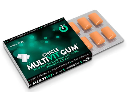 WUG GUM - MULTIVIT MIT VITAMIN C H D BETA-CAROTIN LYCOPIN UND GRÜNTEE 1 X 8 EINHEITEN