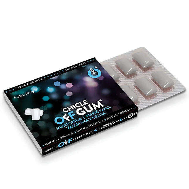 WUG GUM - OFF AUS BALLERINA TRYPTOPHAN ZITRONENMELISSE UND MELATONIN 1 X 8 EINHEITEN