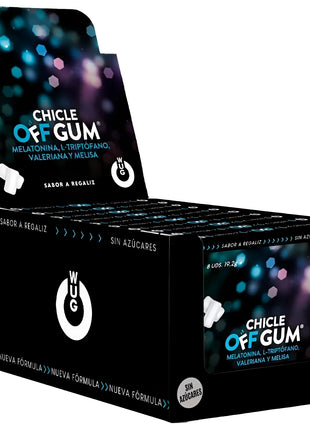 WUG GUM - OFF MIT BALLERINAN TRYPTOPHAN ZITRONENMELISSE UND MELATONIN | 12 x 8 EINHEITEN
