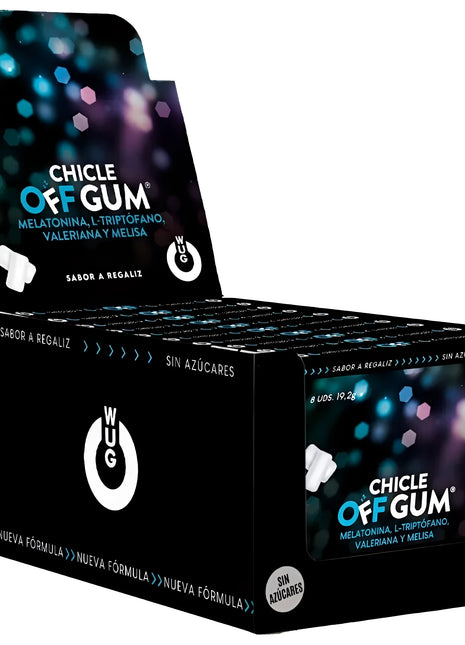 WUG GUM - OFF MIT BALLERINAN TRYPTOPHAN ZITRONENMELISSE UND MELATONIN | 12 x 8 EINHEITEN