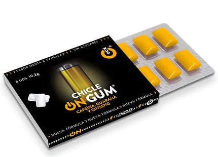 WUG GUM - ON AUF KOFFEIN- GINSENG- UND GUARANA-GUMMI 1 X 8 EINHEITEN