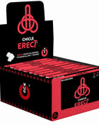 Roter und schwarzer karton-displayschachtel für wug brand chicle erect chewing gum mit markantem logo