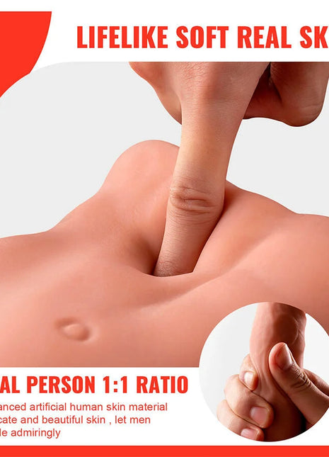 XISE - BERTLETT DILDO ASS REALISTISCHER DILDO UND ANUS-MASTURBATOR VORDERE POSITION MIT STOSS 18 CM - Realistische