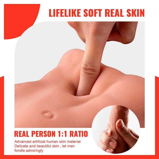 XISE - BERTLETT DILDO ASS REALISTISCHER DILDO UND ANUS-MASTURBATOR VORDERE POSITION MIT STOSS 18 CM - Realistische