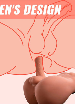 XISE - BERTLETT DILDO ASS REALISTISCHER DILDO UND ANUS-MASTURBATOR VORDERE POSITION MIT STOSS 18 CM - Realistische
