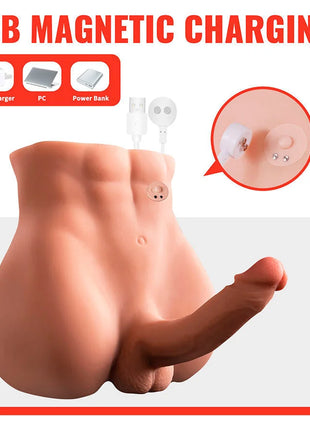 XISE - BERTLETT DILDO ASS REALISTISCHER DILDO UND ANUS-MASTURBATOR VORDERE POSITION MIT STOSS 18 CM - Realistische