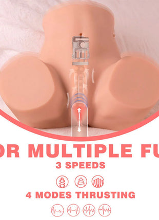 XISE - DANAE STOSSENDER REALISTISCHER VAGINA-MASTUBADOR MIT VIBRATION IN MEHREREN POSITIONEN