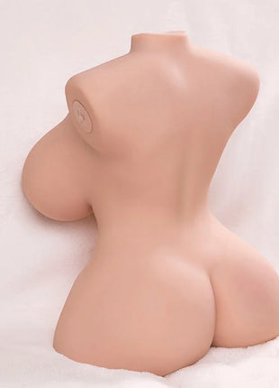 Ein realistischer peachfarbener silikon torso mit glatter textur und natürlichen konturen von xise 40 cm