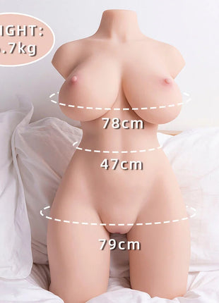 Xise realistischer weiblicher silikon torso mit natürlichem hautfarbton und detaillierten anatomischen merkmalen 71 cm