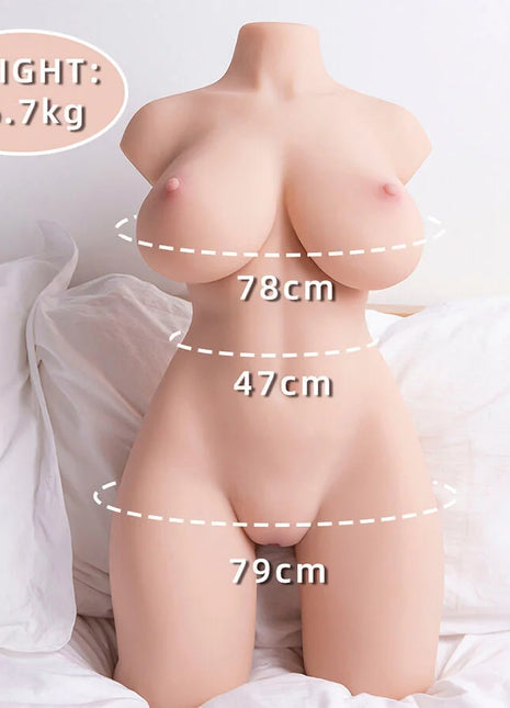 Xise realistischer weiblicher silikon torso mit natürlichem hautfarbton und detaillierten anatomischen merkmalen 71 cm