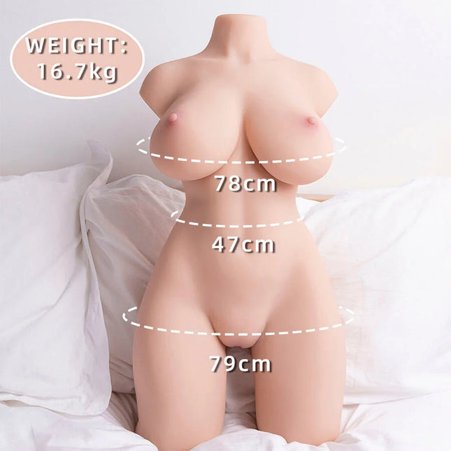 Xise realistischer weiblicher silikon torso mit natürlichem hautfarbton und detaillierten anatomischen merkmalen 71 cm