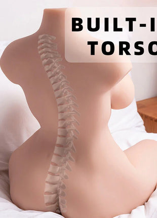 Realistischer fleischfarbener silikon-torso mit detaillierter eingebauter rückseite des wirbelsäulendesigns 71 cm