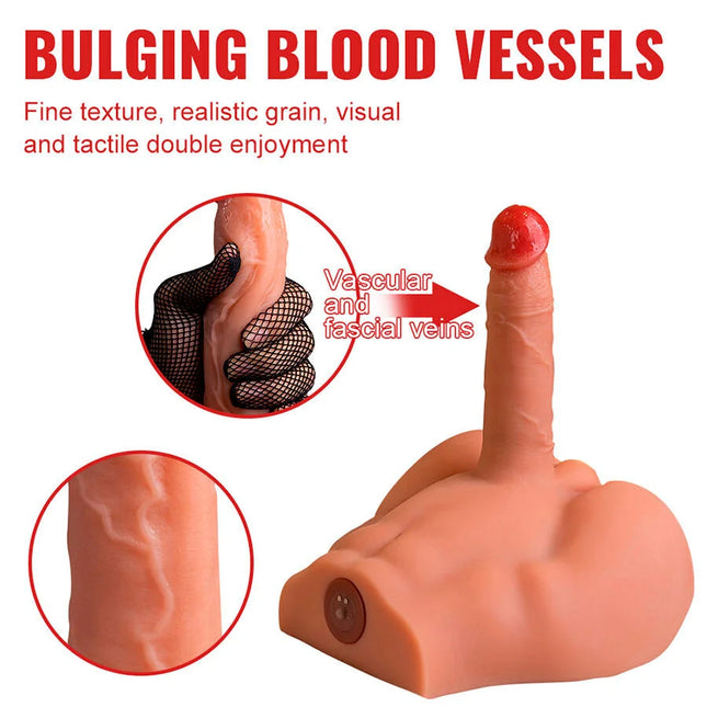 XISE - PEEL DILDO ASS REALISTISCHER DILDO-MASTURBATOR VORDERE POSITION MIT STOSSDÄMPFUNG 17,5 CM - Realistische Dildos