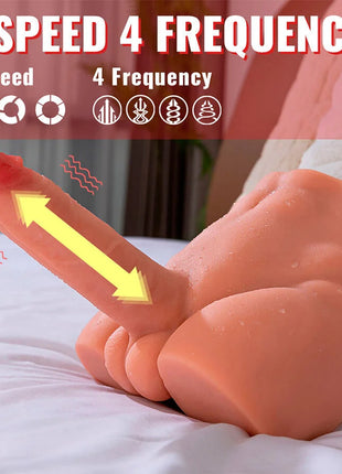 XISE - PEEL DILDO ASS REALISTISCHER DILDO-MASTURBATOR VORDERE POSITION MIT STOSSDÄMPFUNG 17,5 CM - Realistische Dildos
