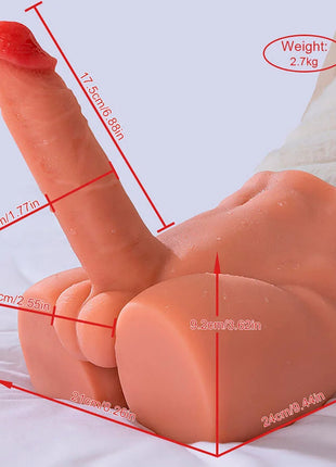 XISE - PEEL DILDO ASS REALISTISCHER DILDO-MASTURBATOR VORDERE POSITION MIT STOSSDÄMPFUNG 17,5 CM - Realistische Dildos