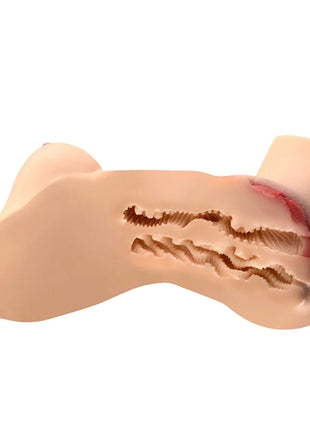 Beiger silikon erwachsenenspielzeug mit realistischem weiblichen torso und strukturierter innenfläche von xise