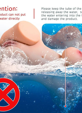 Realistischer pfirsichfarbener silikon-torso xise wendy mit vibration und fernbedienung 6 kg