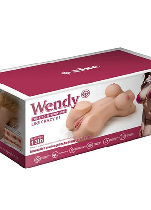 Xise wendy weiblicher silikon-torso mit vibration in realistischem hautfarbton in marburgweißem karton