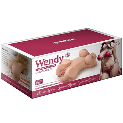 Xise wendy weiblicher silikon-torso mit vibration in realistischem hautfarbton in marburgweißem karton