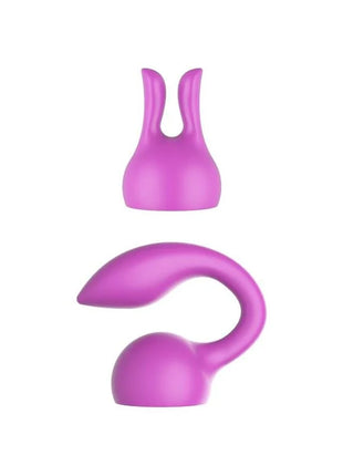 Vibrante lila silikon ohrstöpsel set mit zwei ergonomischen designs von xocoon anhänge persönliches massager fuchsia
