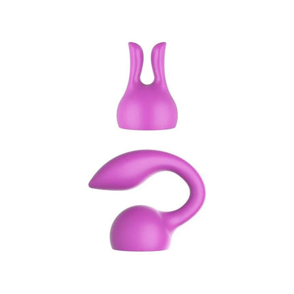 Vibrante lila silikon ohrstöpsel set mit zwei ergonomischen designs von xocoon anhänge persönliches massager fuchsia