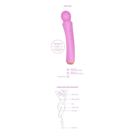 XOCOON - DER GEBOGENE STAB FUCHSIA - Wand-Vibrator
