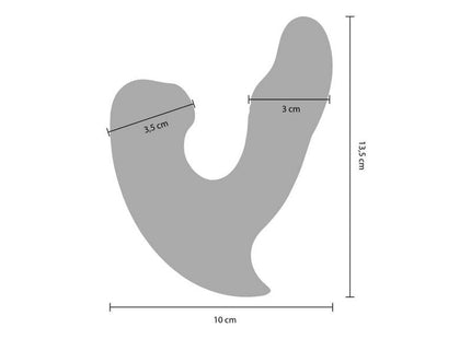Xocoon eternal love vibe stimulator grün graue ergonomische silikon-nackenstütze 10x3,5x13,5 cm
