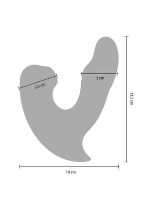 Xocoon eternal love vibe stimulator grün graue ergonomische silikon-nackenstütze 10x3,5x13,5 cm