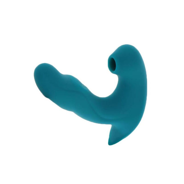 Teal silikon analplug mit geschwungener ergonomischer form und hohlem ende xoCoon eternal love vibe stimulator grün