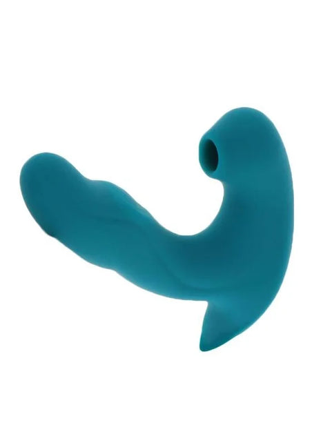 Teal silikon analplug mit geschwungener ergonomischer form und hohlem ende xoCoon eternal love vibe stimulator grün