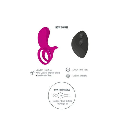 XOCOON - PAAR-STIMULATORRING FUCHSIA - Penisring für Paare