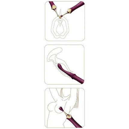 ZALO - BESS 2 CLITORAL MASSAGER PURPLE - HI-TECH Vibrator