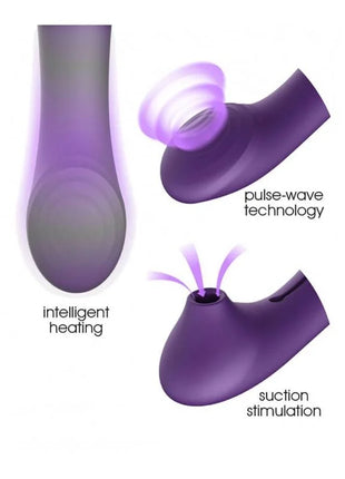 Lila silikon sexspielzeug von zalo queen set mit pulse-wave technologie und intelligenten heizfunktionen