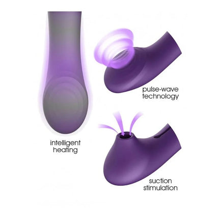 Lila silikon sexspielzeug von zalo queen set mit pulse-wave technologie und intelligenten heizfunktionen