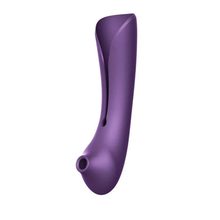 Lila silikon-vibrationsgerät zalo queen set pulse wave clit stim mit geschwungenem design und glatter oberfläche