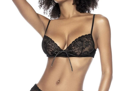 Zweiteiliges Set aus Spitze - MAL8803BLK von Mapale - S/M / schwarz - 2tlg. Set